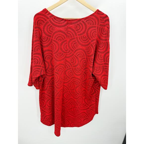 Lularoe Cardigan Women SMALL Red Lace Long Sleeve Open Front Stretch Cover-Up - Picture 2 of 8
